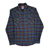 Wrangler Checked Flannel Shirt - Medium Green Cotton