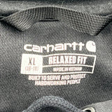Carhartt Spellout Hoodie - XL Black Cotton Blend