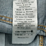 Carhartt Jeans - 30W 30L Blue Cotton Blend