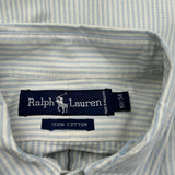 Ralph Lauren Striped Shirt - Large Blue Cotton