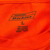 Dickies Long Sleeve T-Shirt - Large Orange Polyester