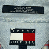 Tommy Hilfiger Checked Short Sleeve Shirt - Large Red Cotton