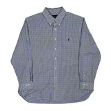 Ralph Lauren Checked Shirt - XL Blue Cotton