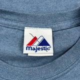 Cubs Majestic Mlb T-Shirt - Medium Blue Cotton Blend