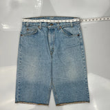 Levis Denim Shorts - 32W 11L Light Wash Cotton