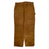 Made In USA Carhartt Double Knee Carpenter Pants - 33W 30L Brown Cotton