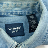 Wrangler Denim Shirt - Medium Light Wash Cotton Blend