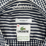 Lacoste Checked Shirt - Medium Black & White Cotton