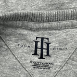 Tommy Hilfiger Spellout Long Sleeve T-Shirt - 2XL Gray Cotton