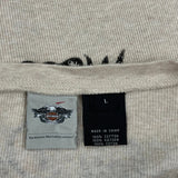 Freedom Heritage Harley Davidson Graphic Long Sleeve T-Shirt - Large Beige Cotton