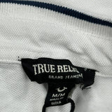True Religion Polo Shirt - Medium White Cotton