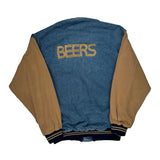 Beers Holloway College Varsity Jacket - Large Beige Denim