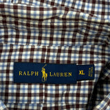 Ralph Lauren Checked Shirt - XL Brown Cotton