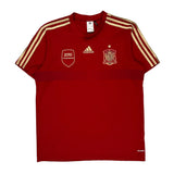 Spain National Team Adidas Football Soccer Jersey - Large Red Polyester