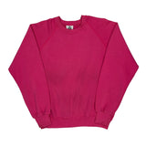 1990'S Blank Made In USA Lee Sweatshirt - Large Pink Cotton Blend