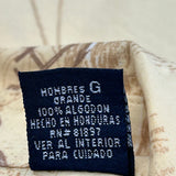 Puritan Graphic Hawaiian Shirt - Large Beige Cotton