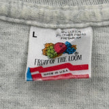 Humboldt Redwoods Marathon Fruit Of The Loom Single Stitch Long Sleeve T-Shirt - Large Grey Cotton