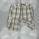 Lee Checked Cargo Shorts - 35W 11L Beige Cotton