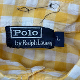 Polo By Ralph Lauren Checked Shirt - Large Yellow Cotton
