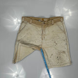 Carhartt Carpenter Shorts - 36W 10L Beige Cotton