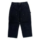 Carhartt Double Knee Carpenter Pants - 36W 27L Black Cotton