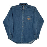 American Legend Harley Davidson Denim Shirt - Large Blue Cotton