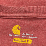 Carhartt Long Sleeve T-Shirt - XL Red Cotton