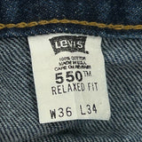 550 Levis Jeans - 36W 34L Blue Cotton
