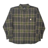 Carhartt Checked Flannel Shirt - 2XL Gray Cotton