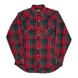 Wrangler Checked Flannel Shirt - Large Green Cotton
