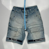 Francois Girbaud Hip Hop Denim Shorts - 34W 12L Light Wash Cotton