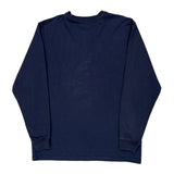 Carhartt Long Sleeve T-Shirt - Large Navy Cotton