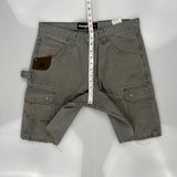 Wrangler Cargo Carpenter Shorts - 33W 10L Grey Cotton