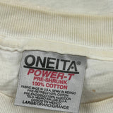 Oneita Single Stitch T-Shirt - Large White Cotton