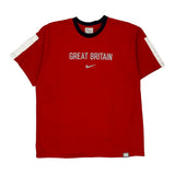 Great Britain Nike Graphic T-Shirt - Large Red Cotton