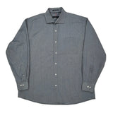 Tommy Hilfiger Pinstripe Shirt - XL Gray Cotton