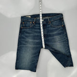 501 Levis Denim Shorts - 34W 11L Blue Cotton