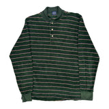 Gant Striped Rugby Shirt - Medium Green Cotton Blend