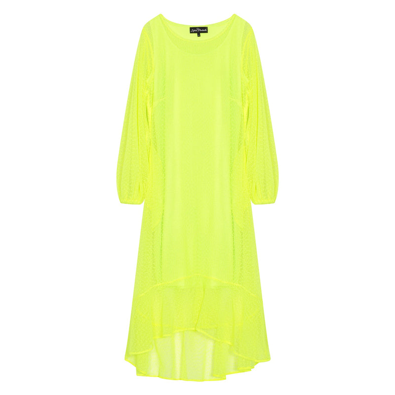 Aphrodite Neon Lime Holiday Dress And Neon Lime Undergarment