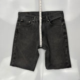 Levis Denim Shorts - 32W 9L Black Cotton