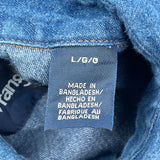 Wrangler Denim Shirt - Large Blue Denim