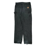 Carhartt Carpenter Trousers - 32W 34L Black Cotton