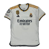Real Madrid Adidas 2023-24 Home Bellingham Football Shirt - Medium White Polyester