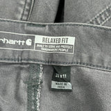 Carhartt Cargo Carpenter Shorts - 38W 11L Grey Cotton