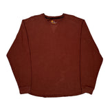 Carhartt Long Sleeve T-Shirt - 2XL Brown Cotton