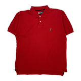 Chaps Ralph Lauren Polo Shirt - Medium Red Cotton