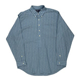 Afton Ralph Lauren Striped Shirt - Large Blue Cotton