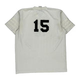 Vintage Number 15 Adidas Football Football Shirt - XL White Polyester