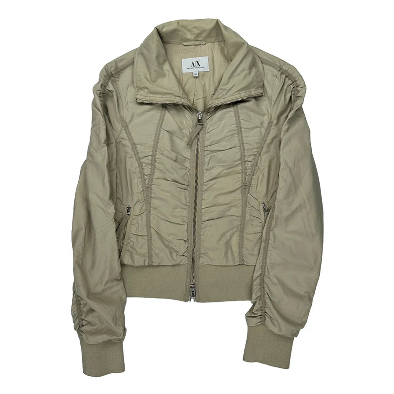 Armani Exchange Bomber Jacket - XS Beige Polyester