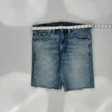 505 Levis Denim Shorts - 33W 10L Blue Cotton